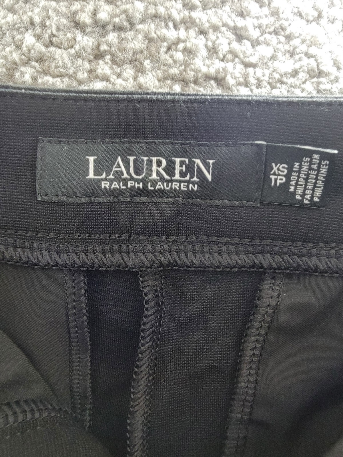 Lauren Ralph Lauren Ponte Straight Leg Ankle Pants Women's XS Black Zip Hook&Bar - Picture 11 of 18