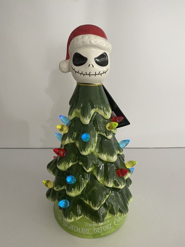 New Nightmare Before Christmas Santa Jack Ceramic Light Up Tree