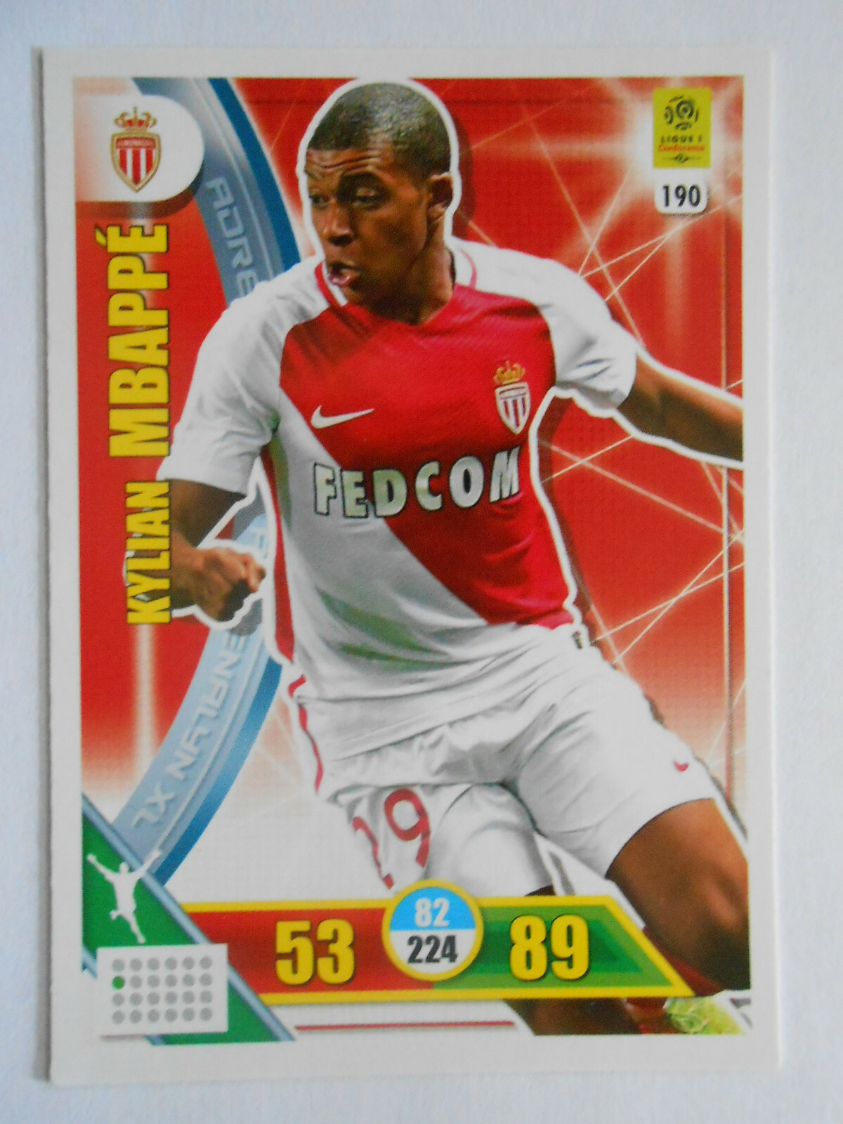 Kylian Mbappe As Monaco Carte N 190 Adrenalyn Ligue 1 Saison 17 18 Panini Sportscards Com