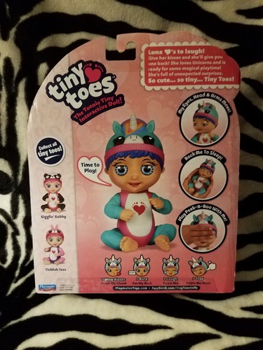 Tiny Toes Unicorn Laughin' Luna Interactive Doll BNIB Blows Kisses, Burps, Laugh