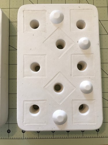 Duncan Ceramic Mold 1 1/4” Tiles Plain Art DM 454A Vintage 1975