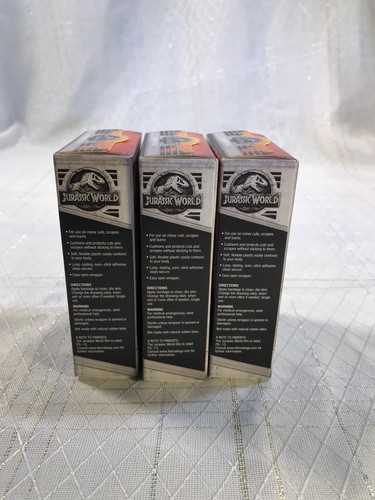 Jurassic World Assorted Fun Designs Adhesive Band Aid Bandages 3 Pkgs 20ct each