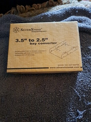 SilverStone 3.5'' to 2.5'' Internal Hard Drive Bay Converter - Nickel-Coated NIB