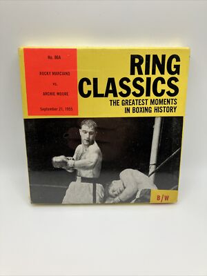 Ring Classics Boxing 8mm Film Archie Moore vs Rocky Marciano B/W 1955  NEW 