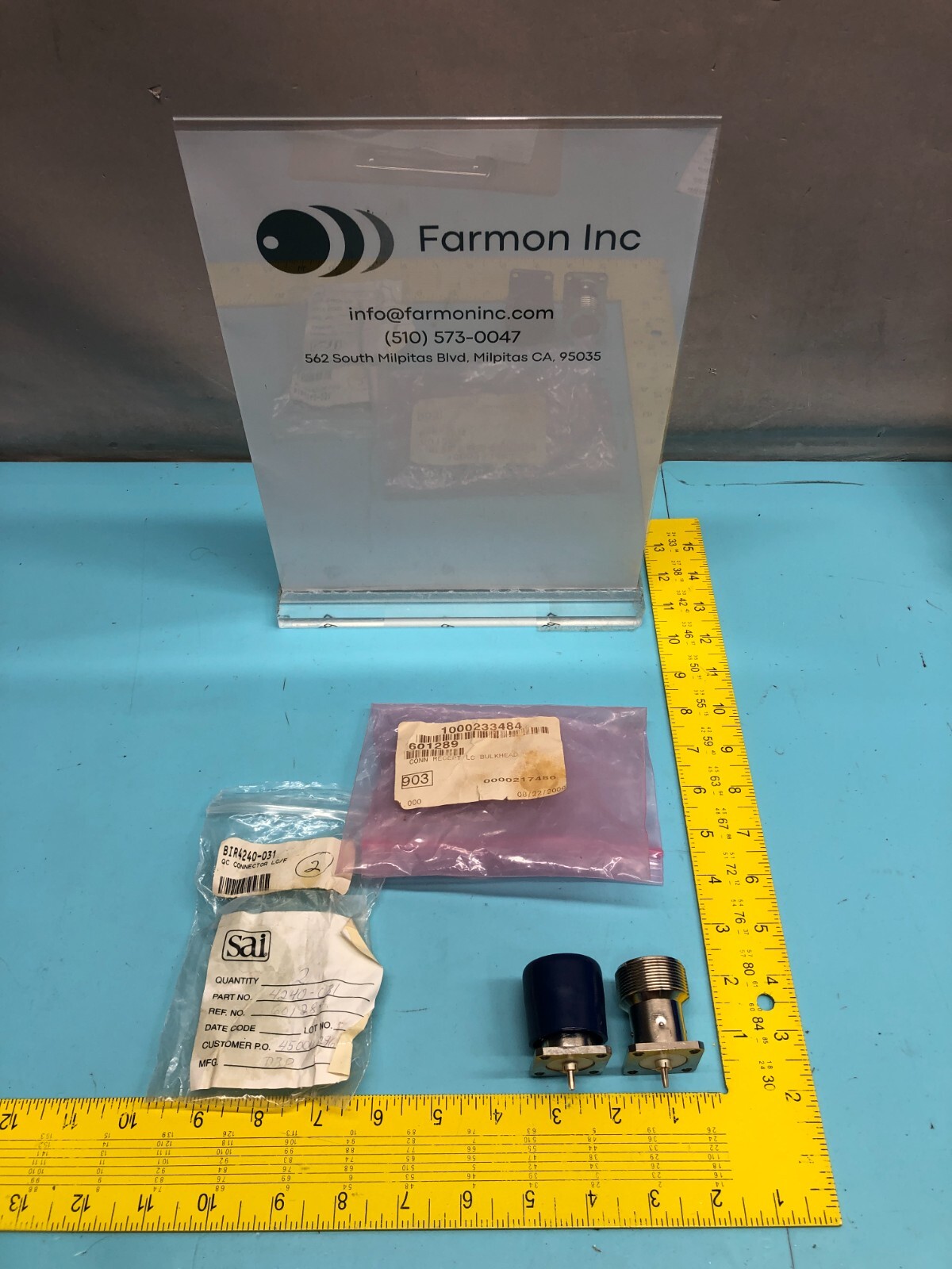 2 LAM 601289 CONNECTOR RECEPT LC BULKHEAD,BIR4240-031,4240-031, 177818