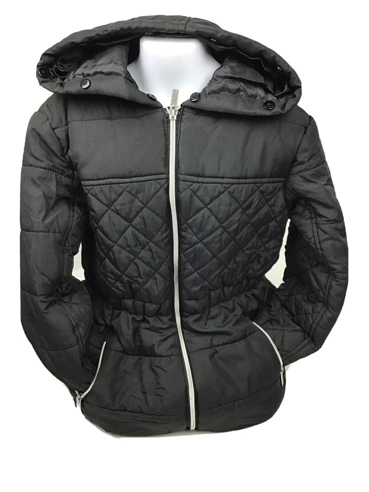 black puffer jacket size 10