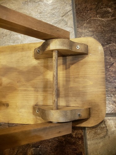 CHILD'S VINTAGE SOLID WOOD FOLDING IRONING BOARD LAUNDRY PLAY HOUSEKEEPING TOY