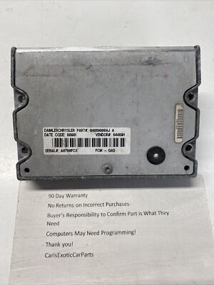 01 - 03 DODGE CARAVAN CHRYSLER  BODY CONTROL MODULE OEM 04869000AJ A   Warranty