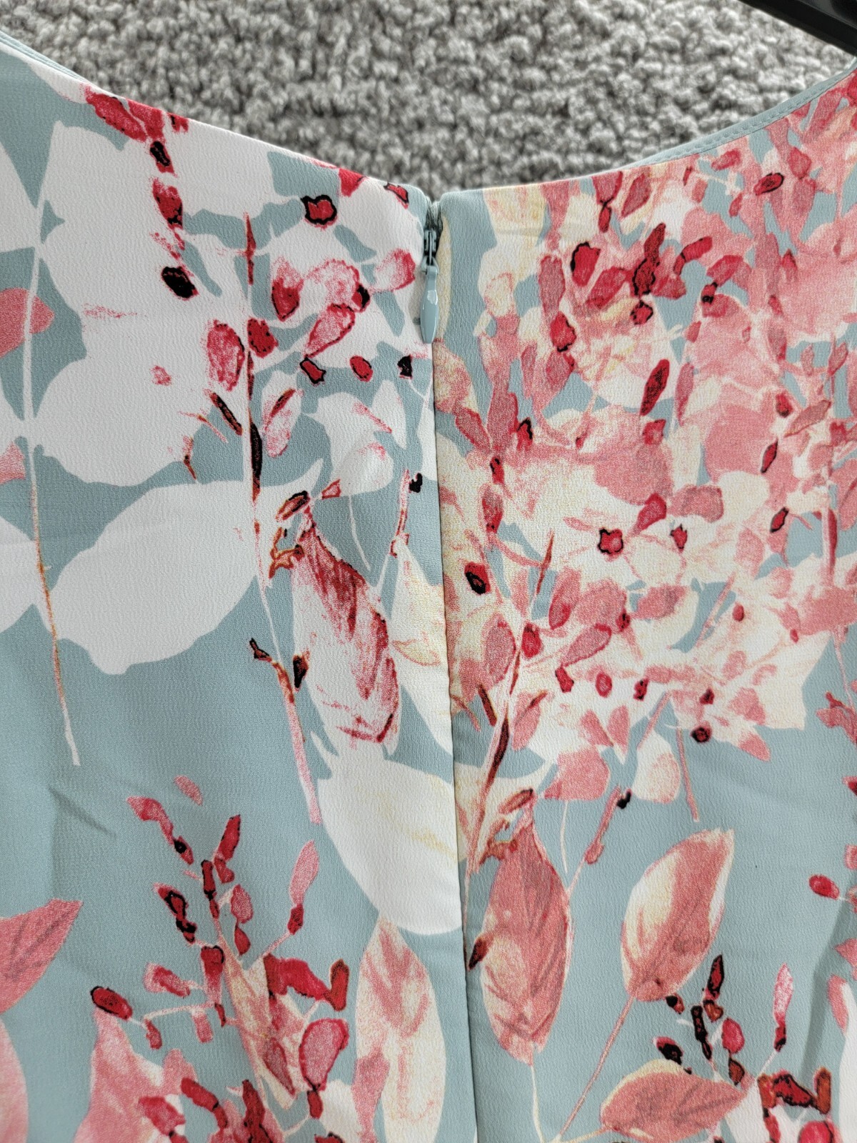 Adrianna Papell Plus Surplice Midi Dress Women's 22W Aqua Multi Back Zip Closure - Picture 13 of 18