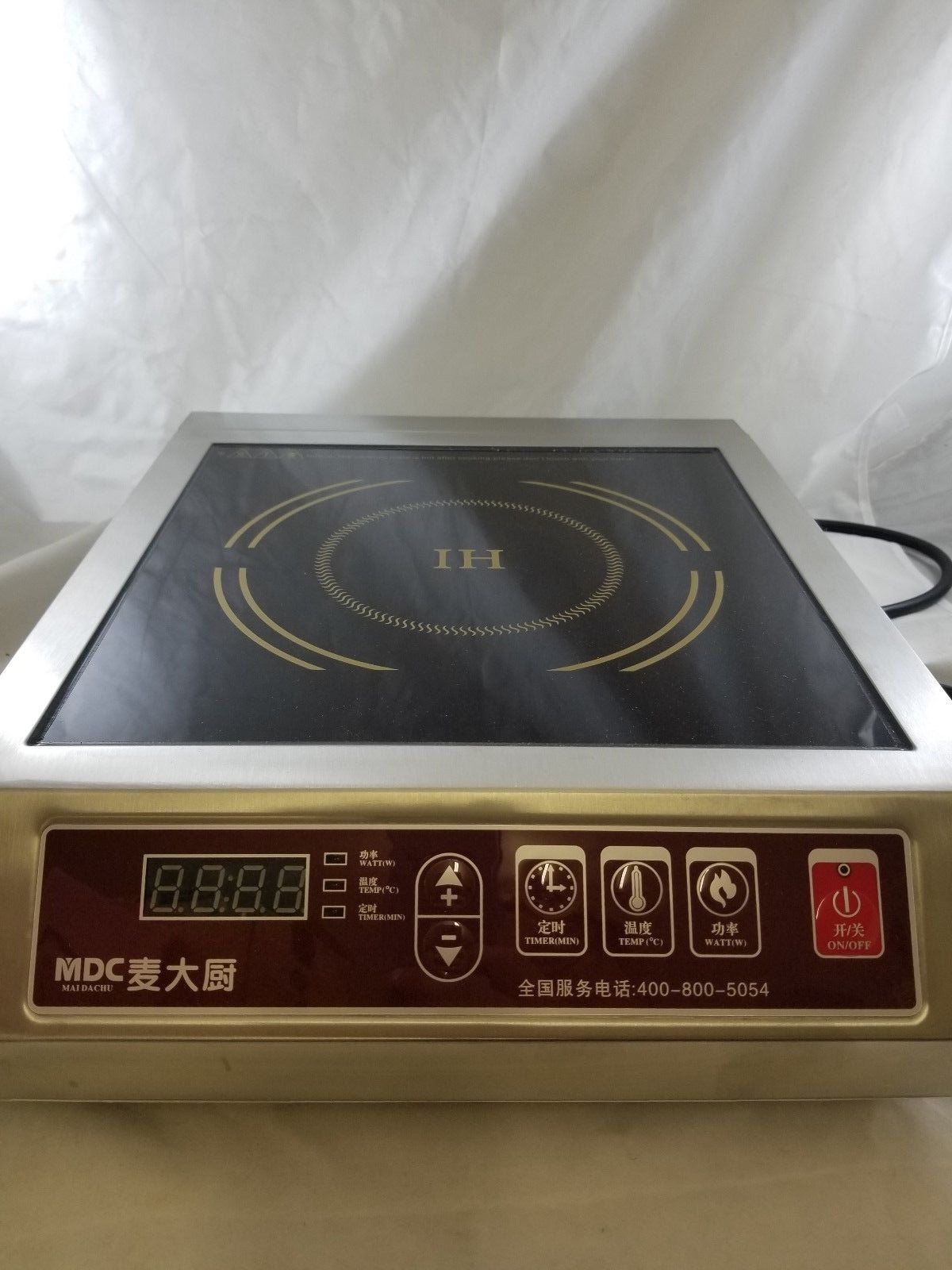 MDC 3500 Watt Countertop Commercial Induction Cooktop Burner