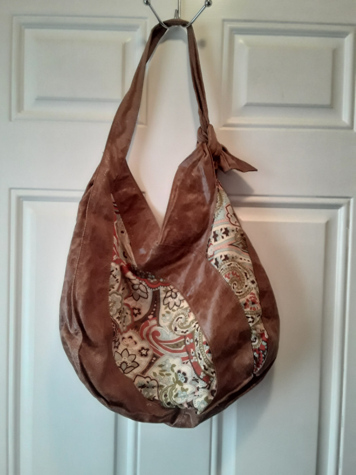 Ebisu Bag Large Bag Caramel faux leather Shoulder Bag Big Purse pa267