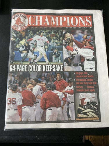 Red Sox Nov 2004 World Series Champions Boston Herald