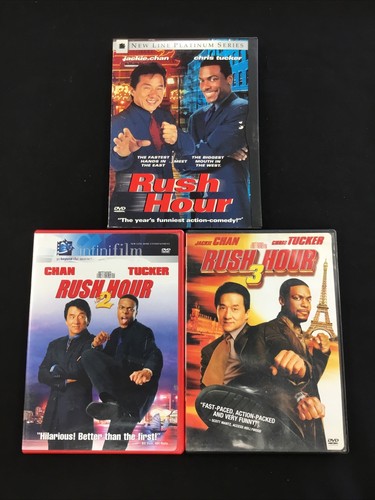 Rush Hour - 1 2 3 - Complete Collection DVD Lot Jackie Chan