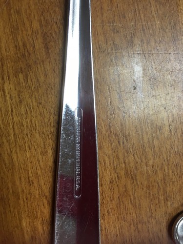 Imperial Stainless Star Time 7 oval soup spoons 1 dinner knife