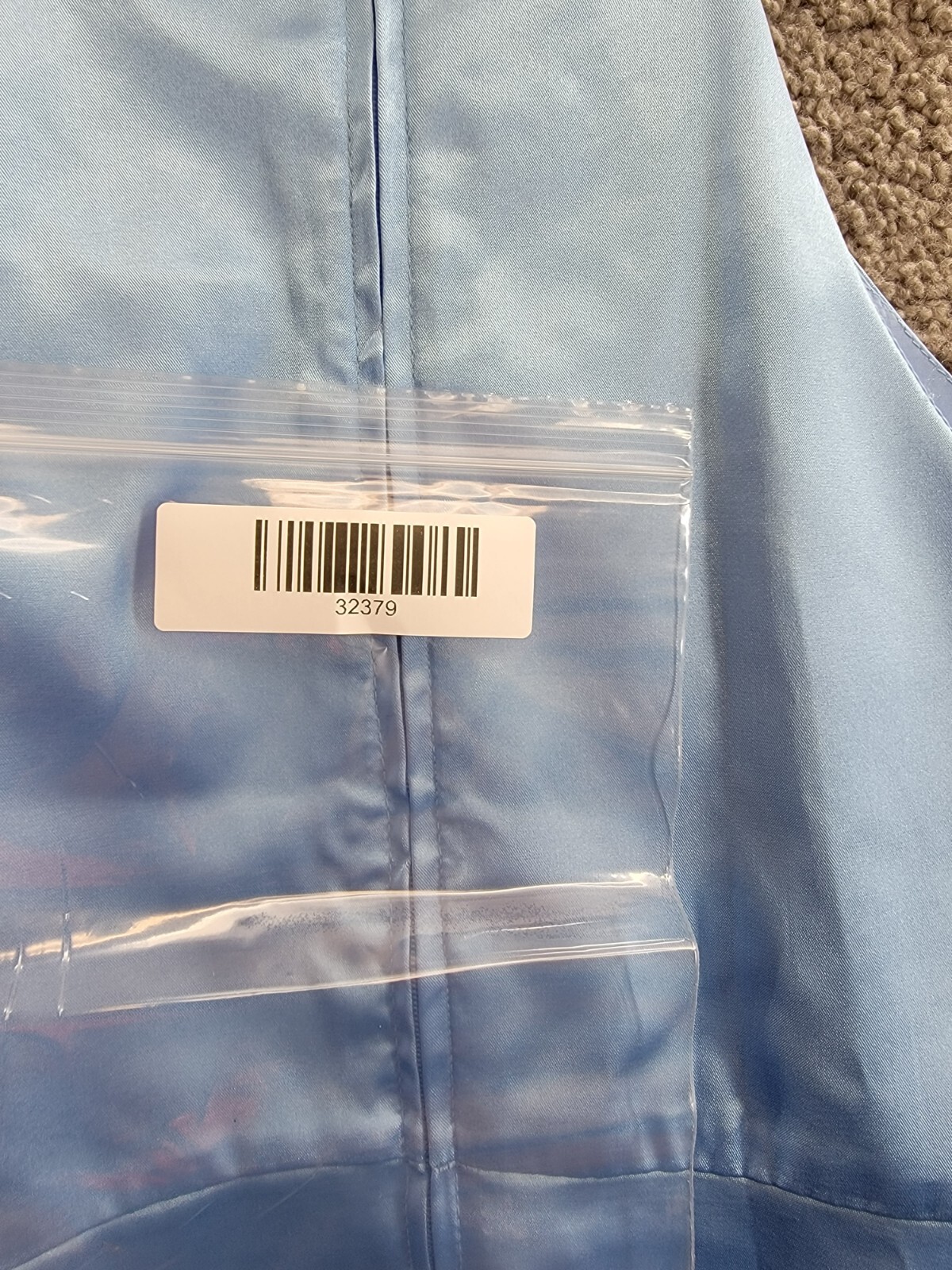 Rare Editions Sleeveless Imitation Pearl Halter Dress Big Girls 10 Blue Back Zip - Picture 16 of 16