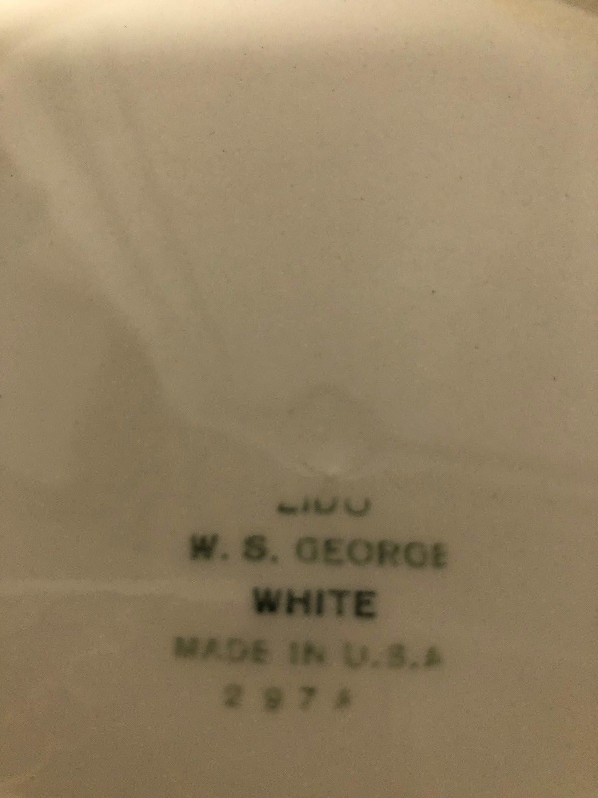 W S George White Lido Peach Blossom Platinum set of 2 dinner plates pre-owned