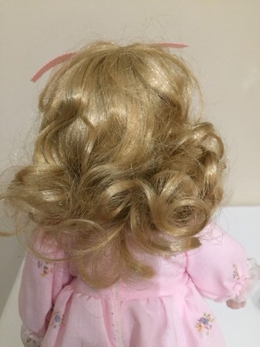 Porcelain Doll Antique 12” Pink Dress