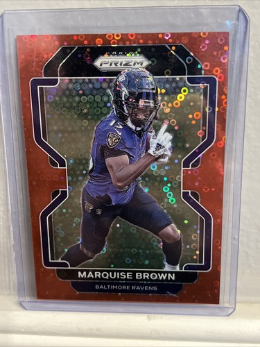 2021 Prizm Marquise Brown Red Disco /50 Baltimore Ravens | eBay