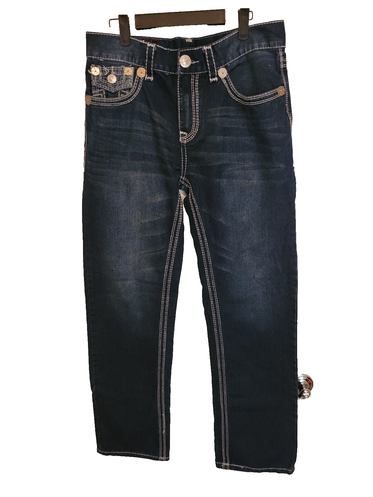 True Religion Ricky Big QT Denim Blue Jeans Men's Size 34x33