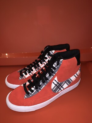 Nike x Ben Simmons Blazer Mid PRM - Size 8 - CJ9782-600 Plaid White Habanero