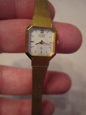 vintage citizen 3220 328345 women small analog watch gold 404493194733