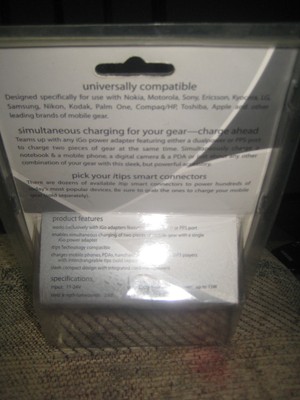 iGO dual power adapter for laptop pda mobile phone mp3