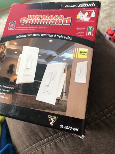 Heath/Zenith Wireless Command SL-6023-WH Indoor 3 Way Wall Switch White
