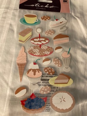 Sticko yummy Dessert stickers-18 pieces- cakes, pie, sundae, cookies, ice cream