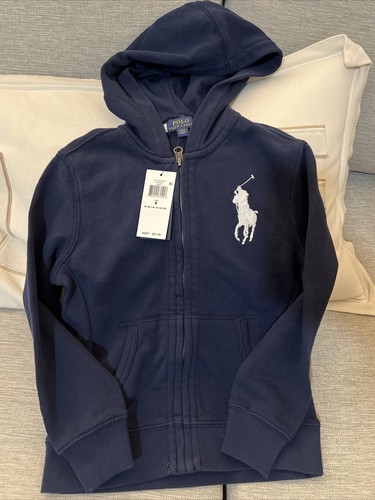 ★★POLO RALPH LAUREN★★ Long sleeve sweatshirt hoodie navy Amazon.com: Ralph Lauren Polo Big Boys 8-20 Long Sleeve Full