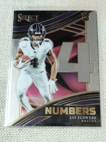 ZAY FLOWERS 2023 Panini SELECT Numbers Rookie Card #NMB-ZFL