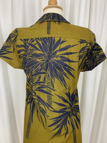 Sig Zane Green And Blue Hawaiian Print Short Sleeve Dress Size Extra Small