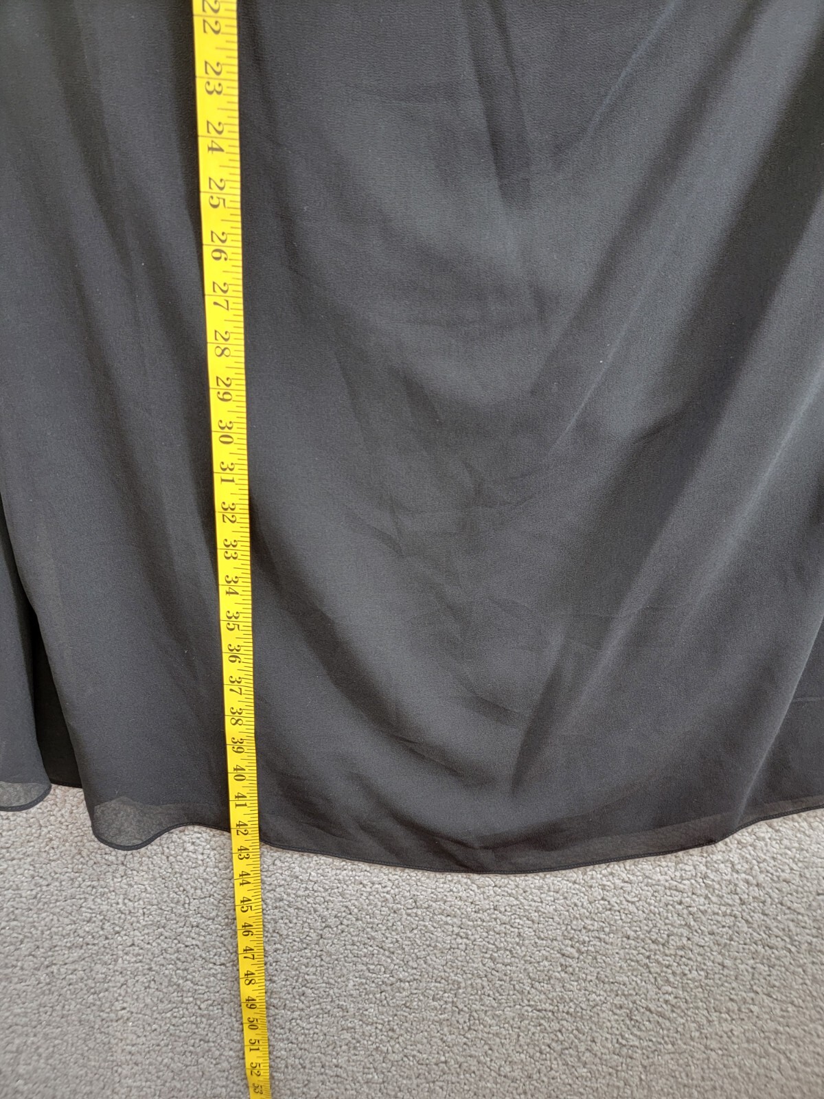 Lauren Ralph Lauren Chiffon One-Shoulder Dress Women's 18 Black Side Zip Closure - Picture 7 of 15