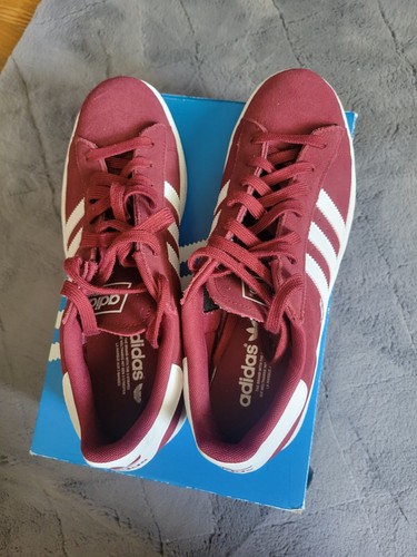 Mens Adidas Campus Originals Sneakers sz. 10.5 Burgundy/ White D70181- Classics