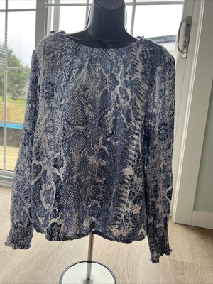 COOPER & ELLA  Women's  Blue & White NWT Top Sz L