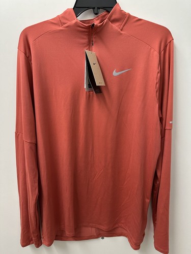 Pre-owned Nike 4- Element Mens Dri-fit 1/2-zip Running Top Shirts Dd4756, Black, Gray + In Obsidian/game Royal/heather