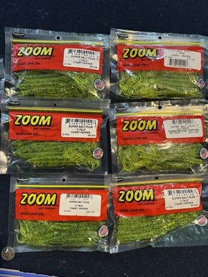 Unopened Packs Zoom U-Tale Worms Super Salt Plus Chart Pepper
