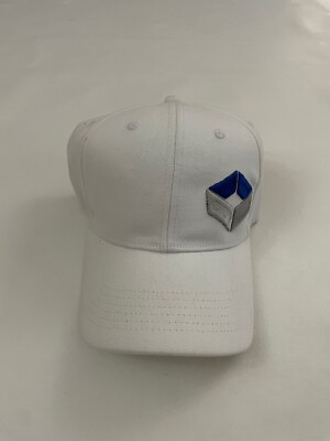 New Maxco Embroidered Graphic White Fitted Baseball Hat One Size