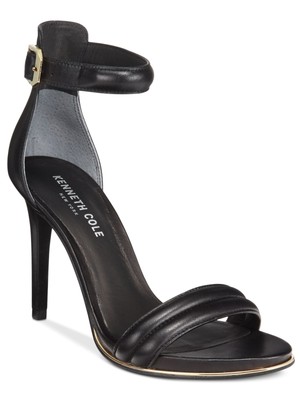 

KENNETH COLE NEW YORK Женские Черные Кожаные Сандалии Brooke Stiletto, Черный, KL05006LE