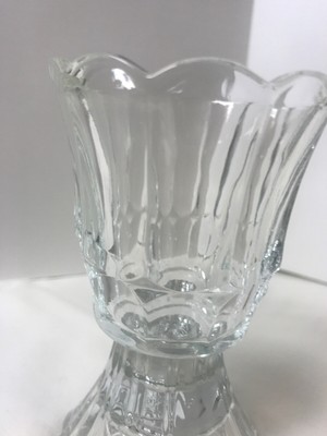 Home Interiors Homco Votive Cup Sconce Small Candle Holder Clear Glass 3 1/2”