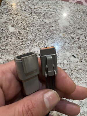 18 AWG Gray Deutsch DTM 3 Pin Automotive Wire Waterproof Connector Black Wires