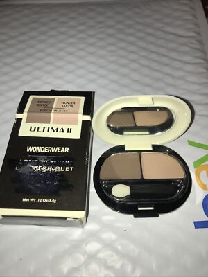 Ultima II Wonderwear Longwearing Eyecolor Duet COFFEE COCOA unsealed NIB