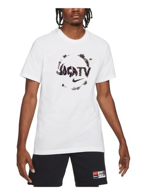 

Мужская белая футболка классического кроя с рисунком THE NIKE TEE Joga Tv, Белый, CZ0591