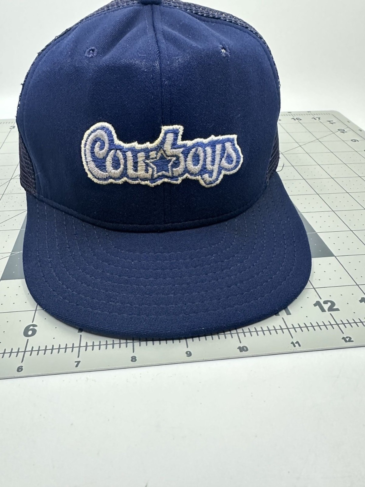 Vintage Dallas Cowboys officially Licensed 80s Script Snapback Hat Cap Vtg.
