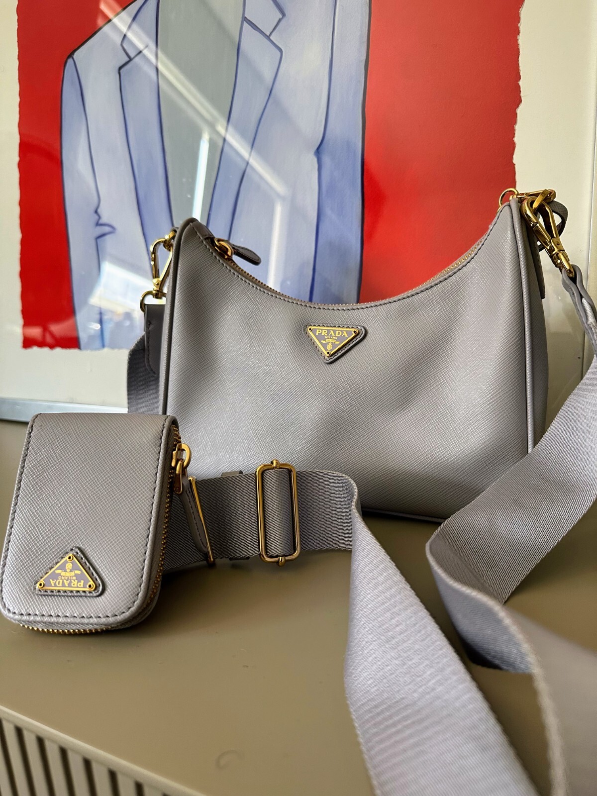 Prada Re-Edition 2005 Shoulder Bag Saffiano Leather -Light Prada Re-Edition 2005 Shoulder Bag Saffiano Leather -Light