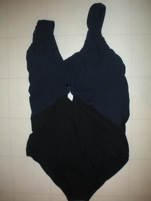 Amoressa Miraclesuit Navy & Black New Moon Halley 1 Pc  Swimsuit Sz 14 NWT