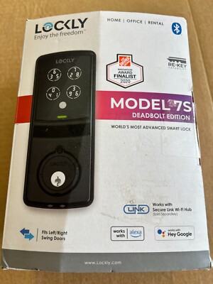Lockly Model-S Matte Black Single-Cylinder Deadbolt Smart Lock