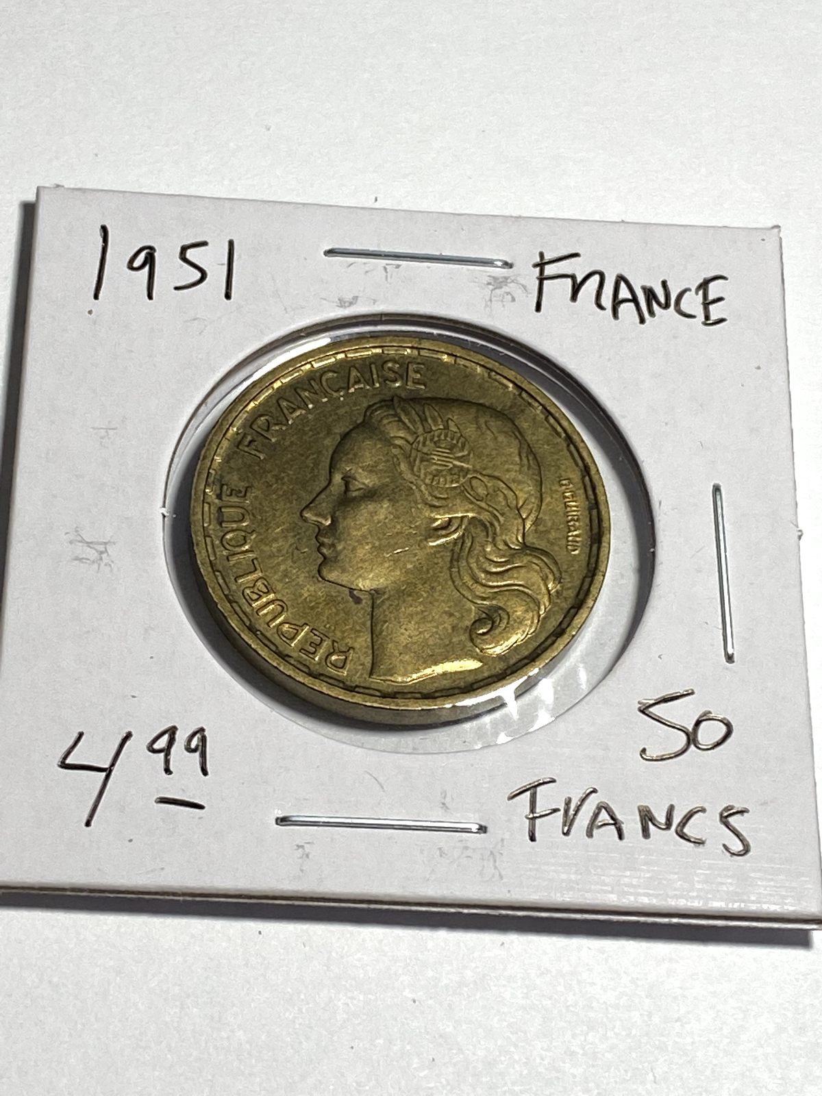 フランス 10 FRANCS 1951年 硬貨 フランス 10 FRANCS 1951年 硬貨 10 francs 1951, France