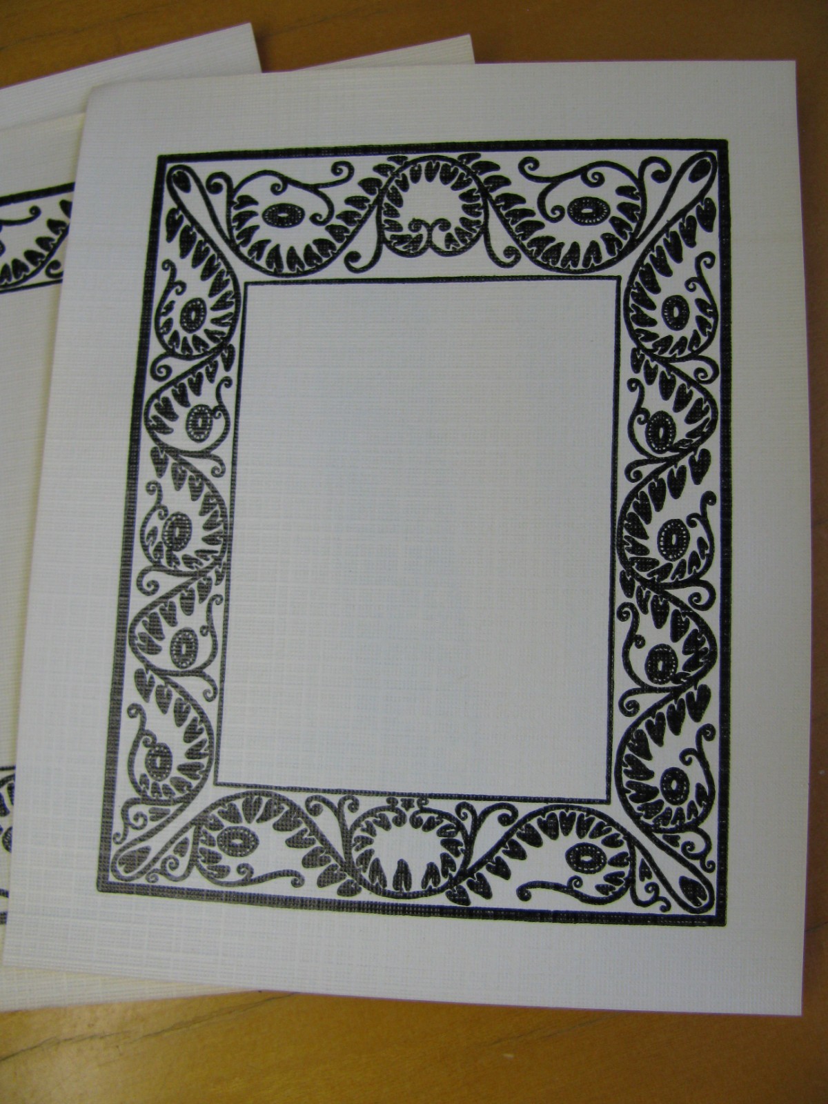 Vintage Bookplates Black Scroll Border Adhesive Stamps Scrapbooking Paper Fine