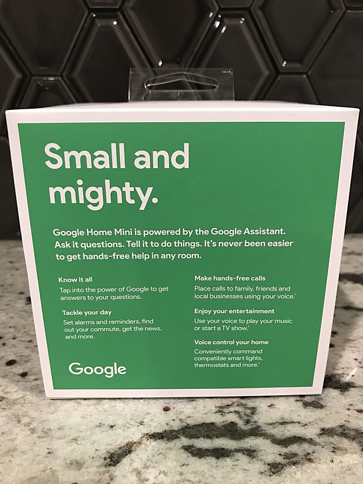 Google Home Mini Smart Home Assistant Small Speaker - Charcoal - New in Box