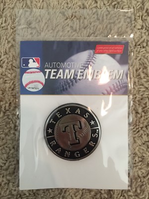 MLB Texas Rangers Team Logo Chrome Automotive Emblem
